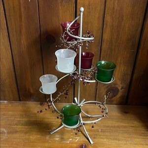 Elegant PartyLite Multi-Color Candle Holder - Tree